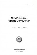 Wiadomości Numizmatyczne Rok XLI,1997- zeszyt 3-4(161-162)