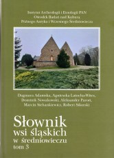 Słownik wsi śląskich w średniowieczu tom 3